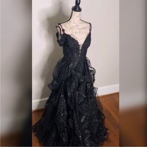 Ellie Wilde dress black glittery nwot